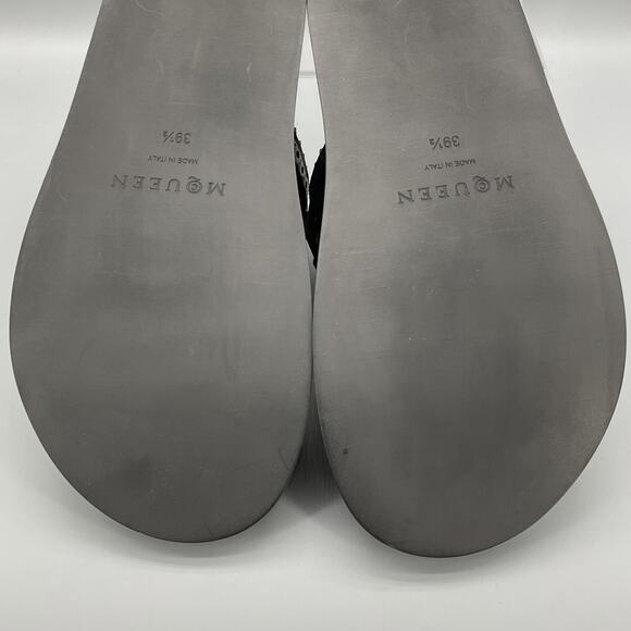 NEW Alexander McQueen Women’s Sunny Slide Sandals Black Size 9.5 - Picture 11 of 11